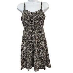 Old Navy Dress Women XS  Petite Animal Print Summer Adjustable Spaghetti Strap